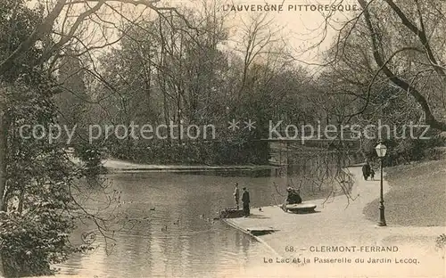 AK / Ansichtskarte Clermont_Ferrand_Puy_de_Dome Le Lac et la Passerelle du Jardin Lecoq Clermont_Ferrand