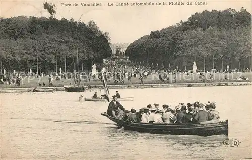 AK / Ansichtskarte Versailles_Yvelines Parc Canot automobile de la Flotille du Canal Versailles_Yvelines