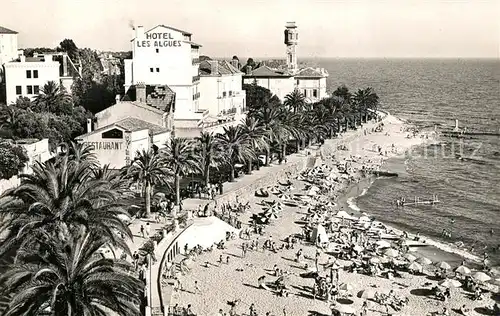 AK / Ansichtskarte Saint Raphael_Var La Plage et la Promenade Cote d Azur Saint Raphael Var