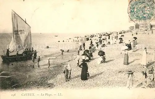 AK / Ansichtskarte Cayeux sur Mer La Plage Bateau Cayeux sur Mer