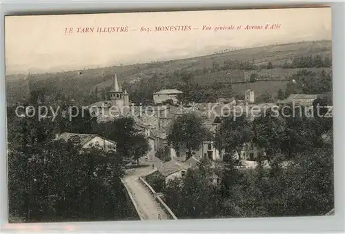 AK / Ansichtskarte Monesties Vue generale et Avenue d Albi Monesties