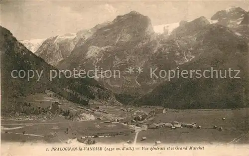 Pralognan la Vanoise Vue generale et le Grand Marchet Alpes Francaises Pralognan la Vanoise