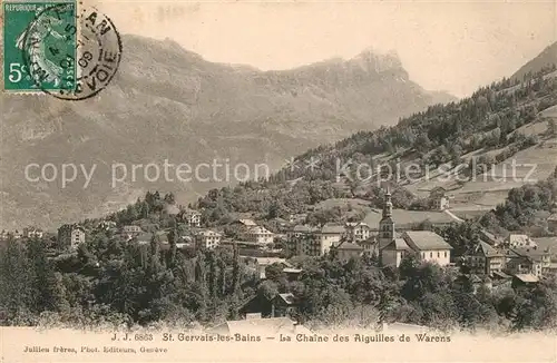 AK / Ansichtskarte Saint Gervais les Bains La Chaine des Aiguilles de Warens Alpes Francaises Saint Gervais les Bains