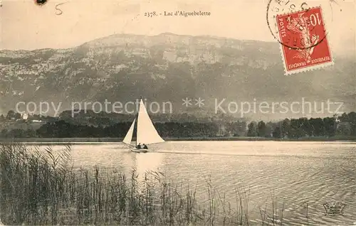 AK / Ansichtskarte Aiguebelette Aux bords du lac Voilier Alpes Aiguebelette