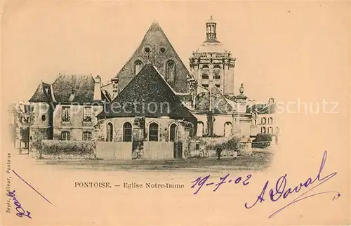 AK / Ansichtskarte Pontoise_Val d_Oise Eglise Notre Dame 