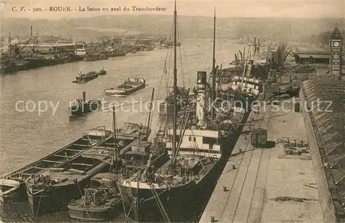 AK / Ansichtskarte Rouen La Seine en aval du Transbordeur Rouen