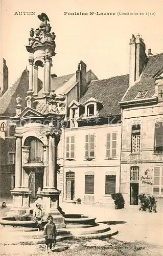 AK / Ansichtskarte Autun Fontaine St. Lazare Autun