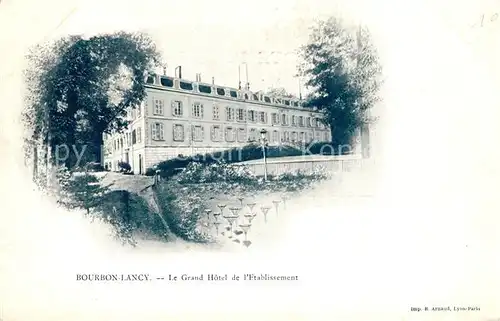 AK / Ansichtskarte Bourbon Lancy Grand Hotel de Etablissement Bourbon Lancy