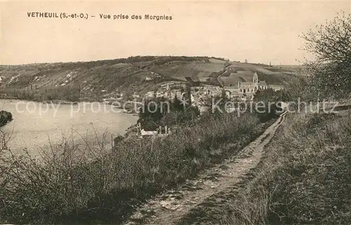 AK / Ansichtskarte Vetheuil Vue prise des Morgnies Vetheuil