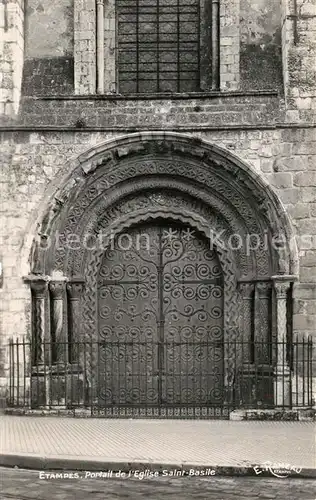 AK / Ansichtskarte Etampes Portail de l Eglise Saint Basile Etampes