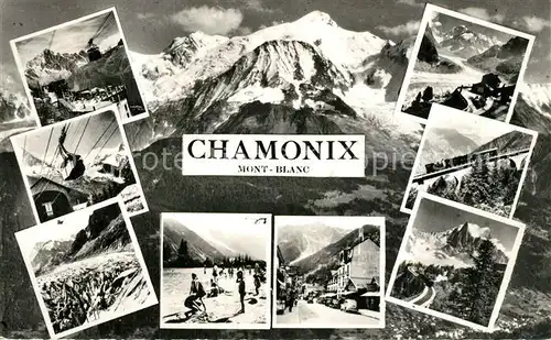 AK / Ansichtskarte Chamonix Vues panoramique Massif du Mont Blanc Alpes Francaises Chamonix