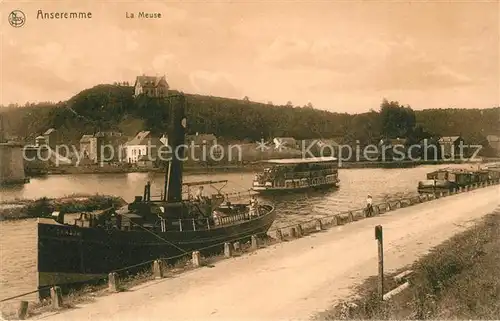 AK / Ansichtskarte Anseremme La Meuse Faehren Dampfer Anseremme