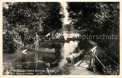 AK / Ansichtskarte Martue Hotel du Vieux Moulin Son bassin de natation Martue