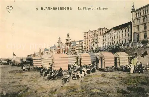 AK / Ansichtskarte Blankenberghe La Plage et la Digue Blankenberghe