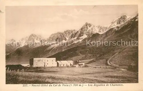 AK / Ansichtskarte Saint Gervais les Bains Nouvel Hotel du Col de Voza et les Aiguilles de Chamonix Saint Gervais les Bains