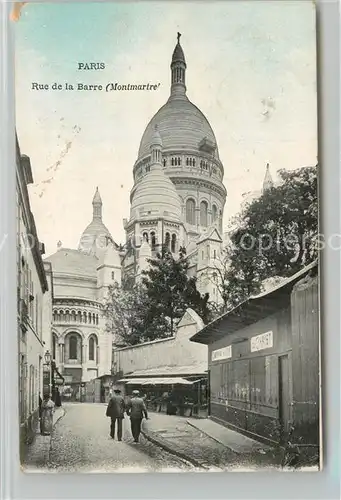 AK / Ansichtskarte Paris Rue de la Barre Montmartre Paris