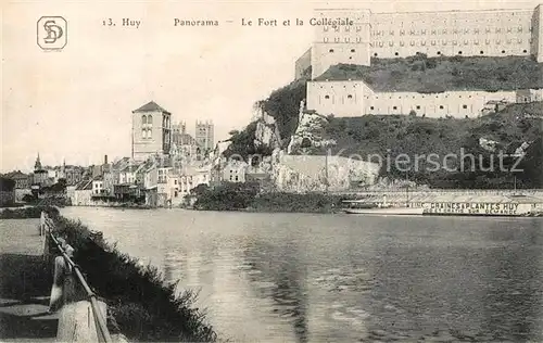 AK / Ansichtskarte Huy_la_Meuse Panorama Le Fort et la Collegiale Huy_la_Meuse