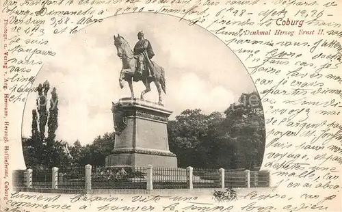 AK / Ansichtskarte Coburg Denkmal Herzog Ernst 2. Coburg