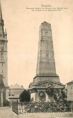 AK / Ansichtskarte Bazeilles Monument eleve a la Memoire des Solats Bazeilles