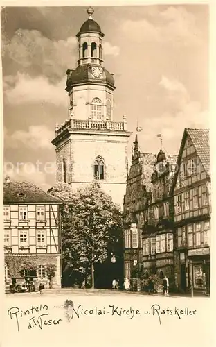 AK / Ansichtskarte Rinteln Nicolai Kirche Ratskeller Rinteln