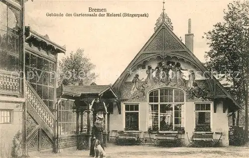 AK / Ansichtskarte Bremen Gartensaal der Meierei B?gerpark Bremen