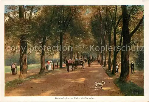 AK / Ansichtskarte Hoffmann_Heinrich Baden Baden Lichtenthaler Allee  Hoffmann Heinrich