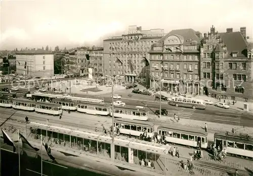 AK / Ansichtskarte Strassenbahn Leipzig Friedrich Engels Platz 