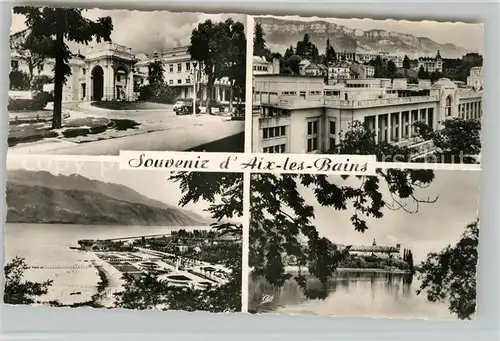 AK / Ansichtskarte Aix les Bains Casino Grand Cercle Panorama Plage Lac du Bourget Aix les Bains