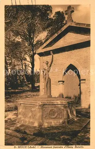 AK / Ansichtskarte Moux Monument funeaire dHenry Bataille Moux