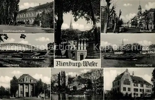 Nienburg_Weser Weserbr?cke Stadtpark Schule Weserwall Nienburg Weser