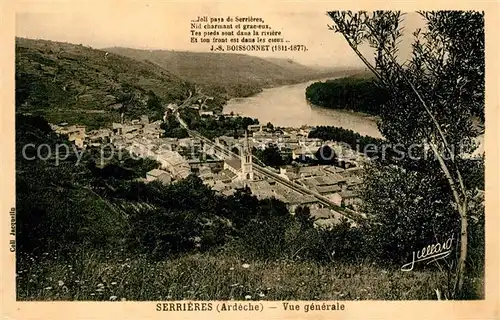 AK / Ansichtskarte Serrieres_Ardeche Vue generale Serrieres Ardeche