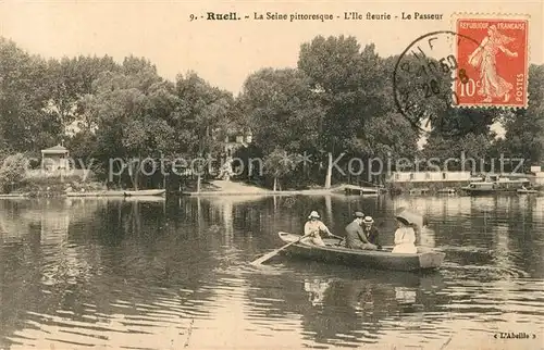 AK / Ansichtskarte Rueil Malmaison Ile fleurie le passeur bateau Rueil Malmaison