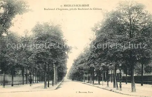 AK / Ansichtskarte Neuilly sur Seine Boulevard d Argenson pris du Boulevard du Chateau Neuilly sur Seine