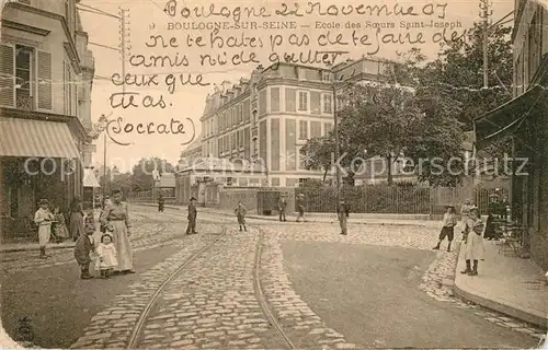 AK / Ansichtskarte Boulogne sur Seine Ecole des Soeurs Saint Joseph Boulogne sur Seine