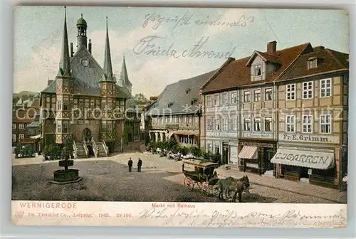 AK / Ansichtskarte Wernigerode_Harz Marktplatz Rathaus Wernigerode Harz