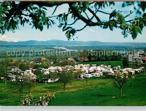 AK / Ansichtskarte Bad_Bellingen Campingplatz Lug ins Land mit Rhein Bad_Bellingen