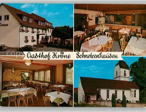 AK / Ansichtskarte Schnetzenhausen Gasthaus Krone Kirche Schnetzenhausen