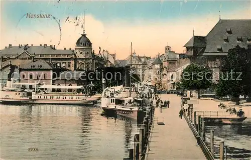 AK / Ansichtskarte Konstanz_Bodensee Hafen Stadtansicht Konstanz_Bodensee