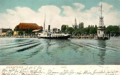 AK / Ansichtskarte Konstanz_Bodensee Hafen Konstanz_Bodensee