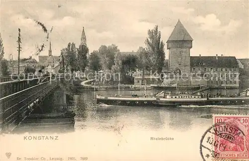 AK / Ansichtskarte Konstanz_Bodensee Rheinbruecke Konstanz_Bodensee