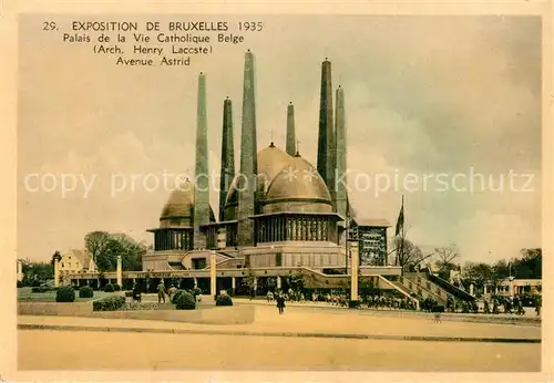 AK / Ansichtskarte Exposition_Internationale_Bruxelles_1935 Palais de la Vie Catholique Belge  