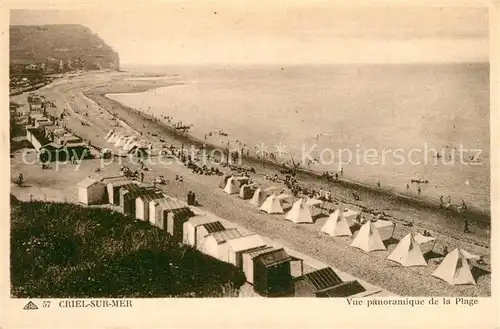 AK / Ansichtskarte Criel sur Mer Vue panoramique de la Plage Criel sur Mer