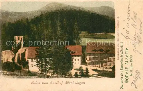 AK / Ansichtskarte Allerheiligen_Oppenau Kloster Ruine Gasthof Allerheiligen_Oppenau