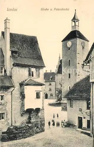 AK / Ansichtskarte Lindau_Bodensee Glocke Peterskirche Lindau Bodensee