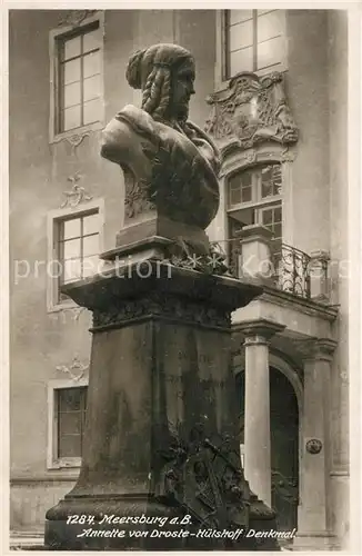 AK / Ansichtskarte Meersburg_Bodensee Denkmal Annette von Droste Huelshoff Meersburg Bodensee