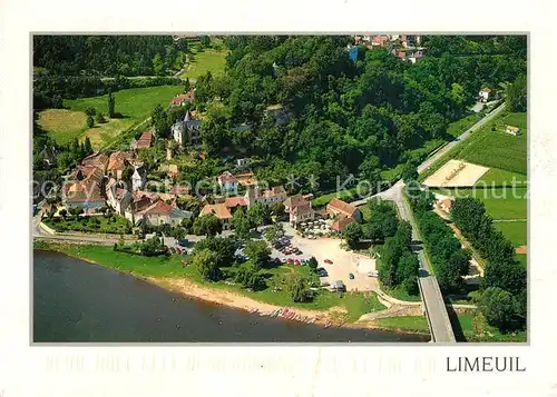 AK / Ansichtskarte Limeuil Vue aerienne au premier plan la Vezere Limeuil