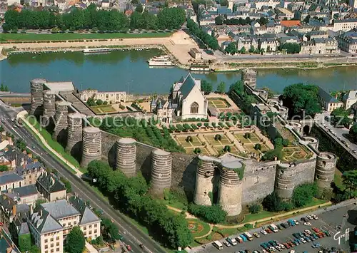 AK / Ansichtskarte Angers Le Chateau Vue aerienne Angers