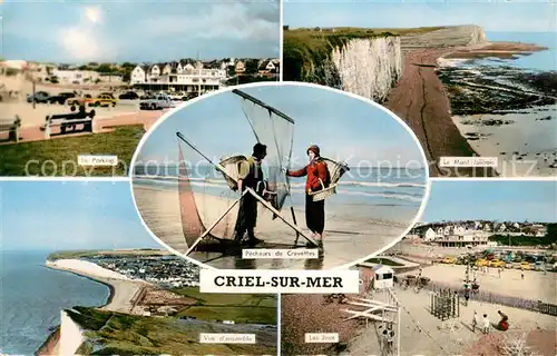 AK / Ansichtskarte Dieppe_Seine Maritime Pecheurs de Crevettes Plage Parking Les Jeux Mont Jolibois Dieppe Seine Maritime