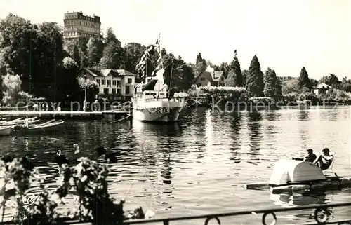 AK / Ansichtskarte Thonon les Bains Les Pedalos Bateau Port Lac Leman Thonon les Bains