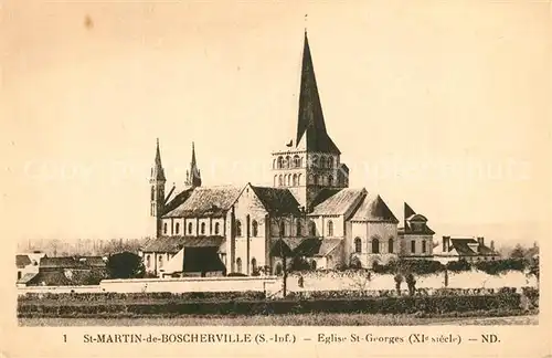 AK / Ansichtskarte Saint Martin de Boscherville Eglise Saints Georges Saint Martin de Boscherville